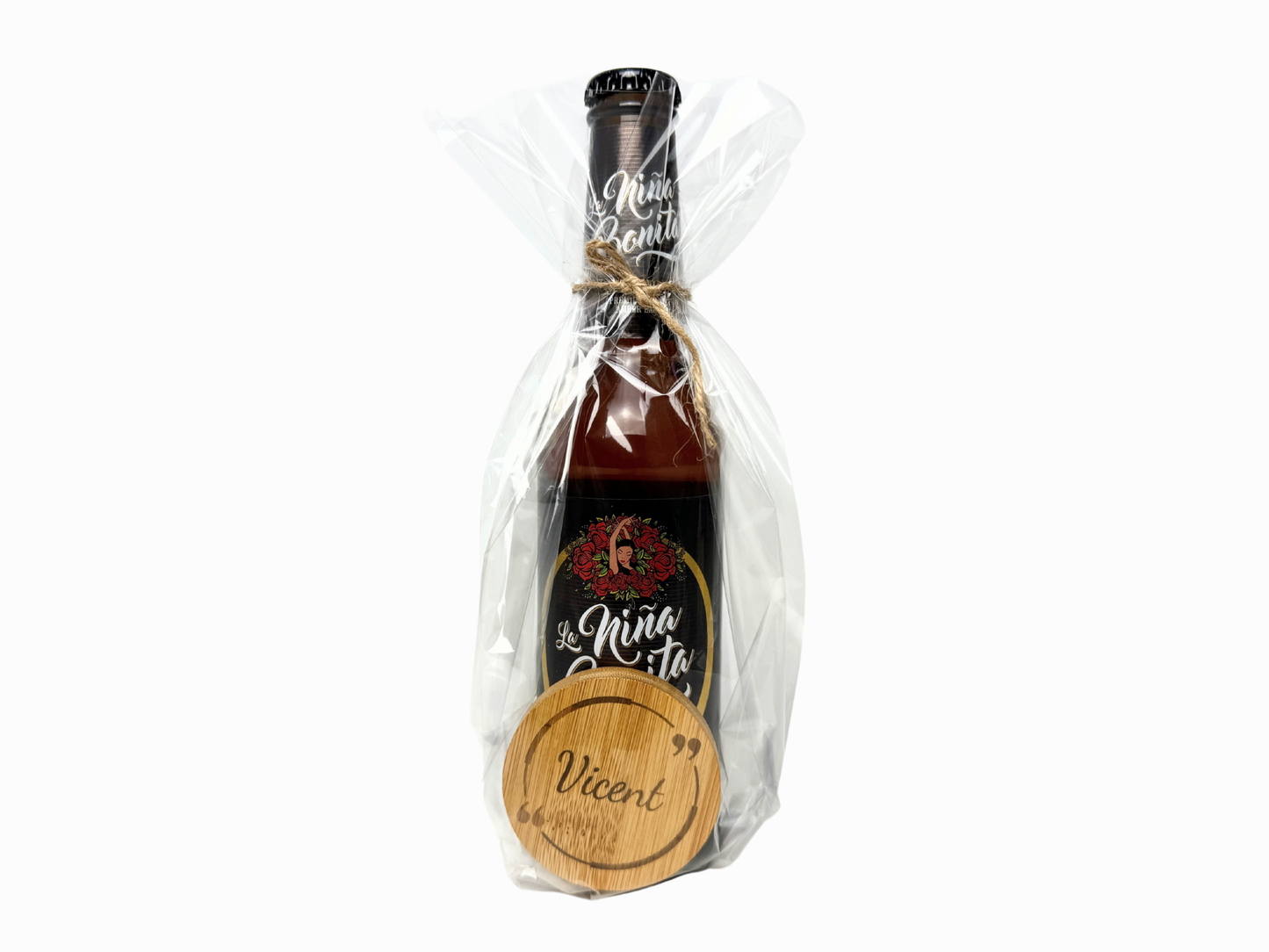 Abridor personalizado y cerveza