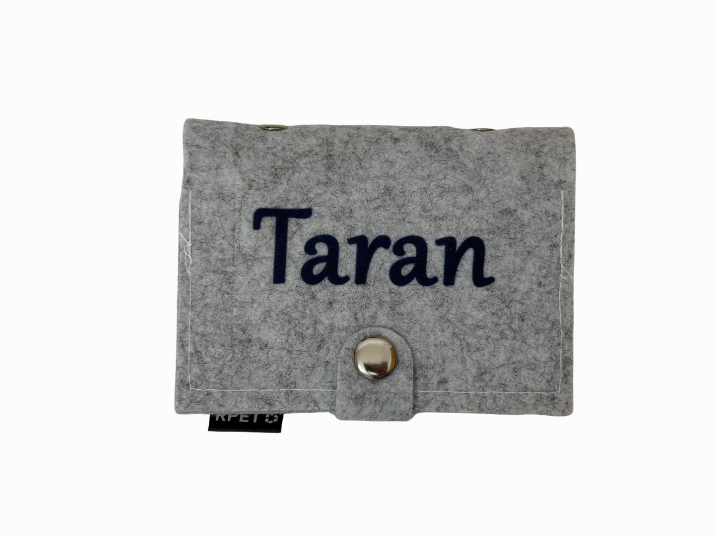 Tarjetero personalizado y botella