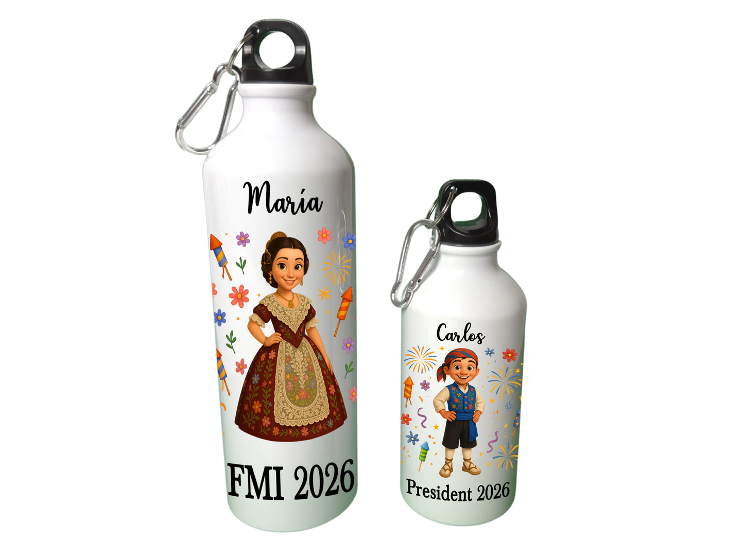 Botellas de agua personalizables fallas