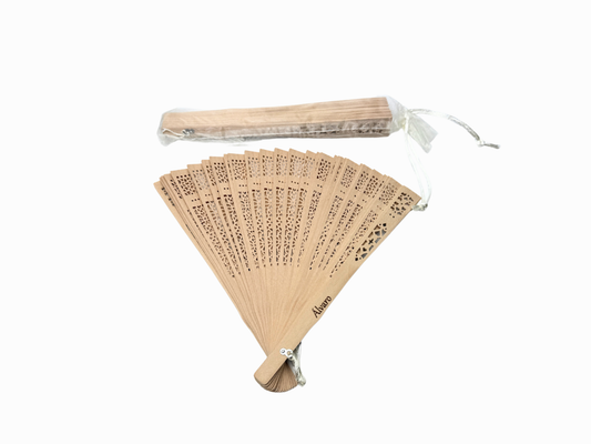 Abanico madera personalizado bodas comuniones regalos 