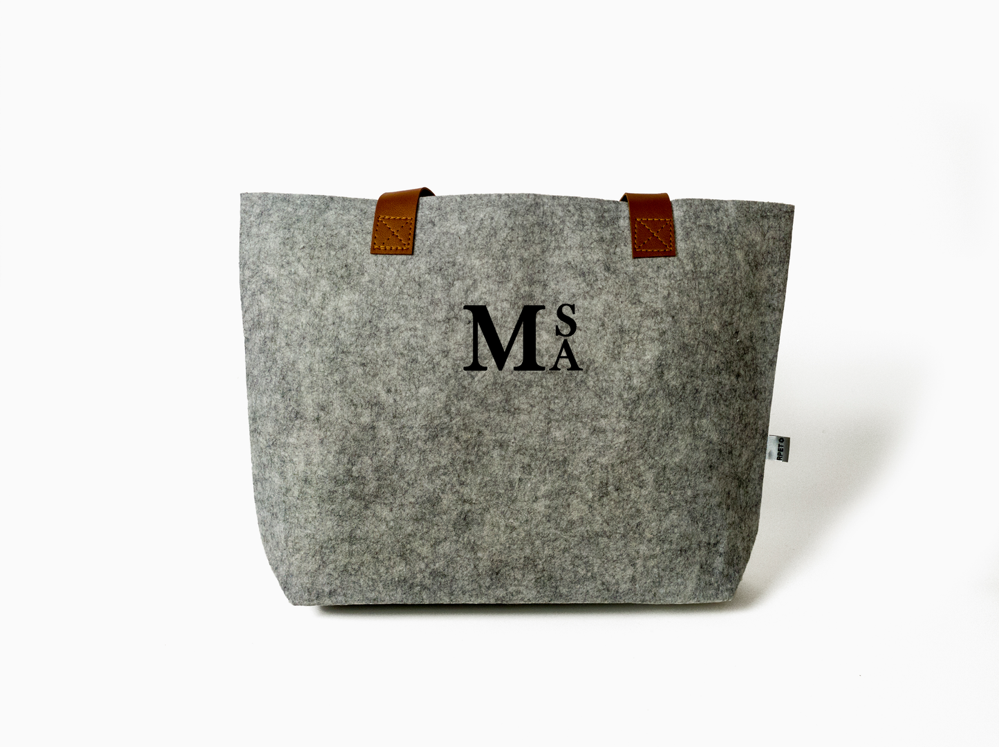 Bolso fieltro polipiel personalizado mujer madre mamá iniciales regalo