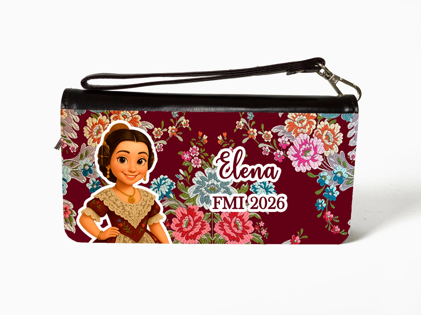 Cartera grande fallera personalizable para detalles