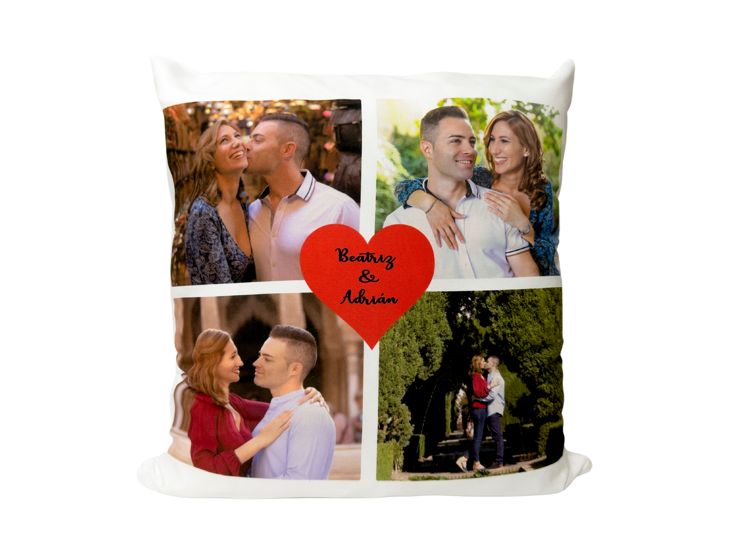 Cojín amor personalizado imágenes corazón