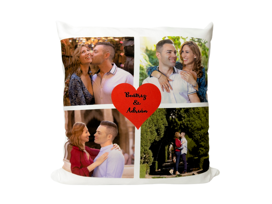 Cojín amor personalizado imágenes corazón