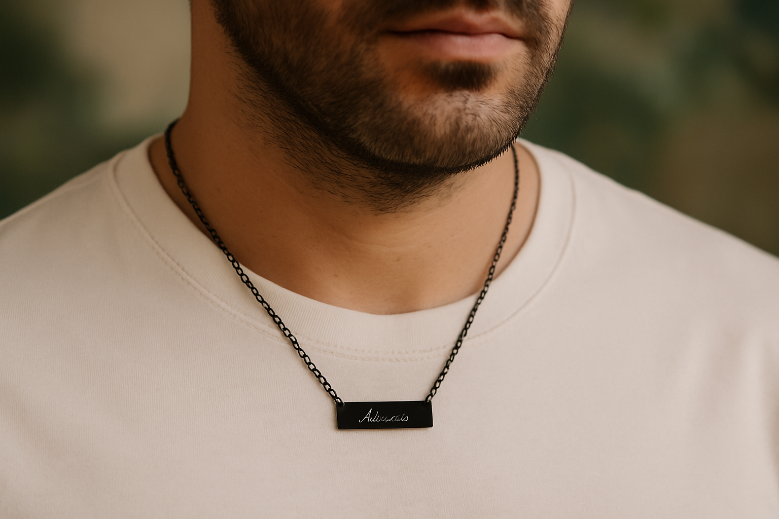 Colgante rectangular unisex hombre mujer acero inoxidable personalizado