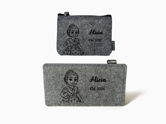 Pack funda y monedero fallero
